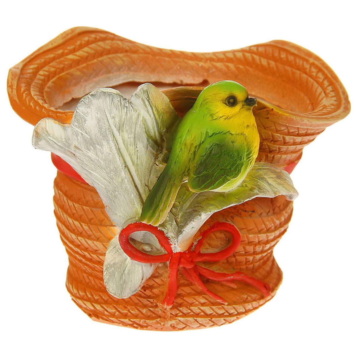 Зоокашпо из полистоуна. Декоративное кашпо для цветов. Стикпетуха. Фигурное кашпо с птичками. Кашпо птичка.